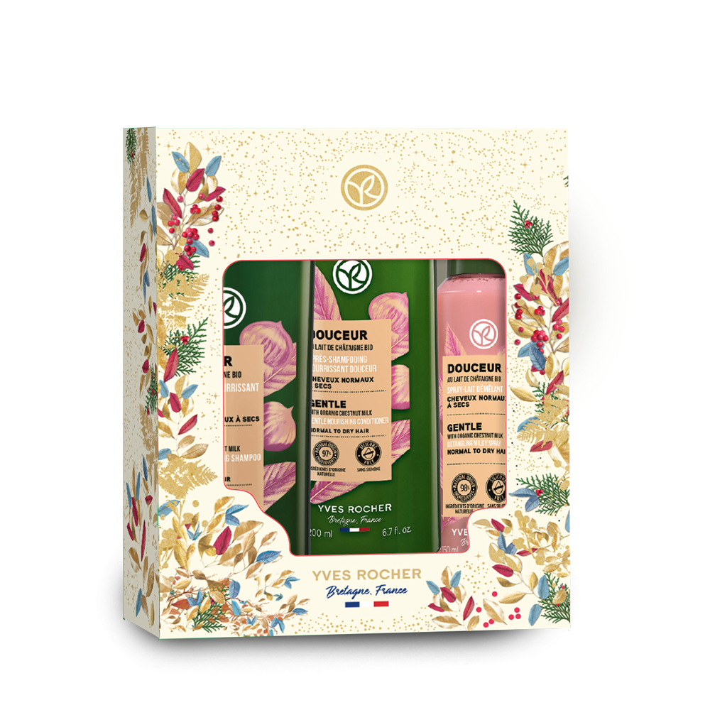 مجموعة جنتل لجميع أنواع الشعر بخلاصة حليب الكستناء العضوي